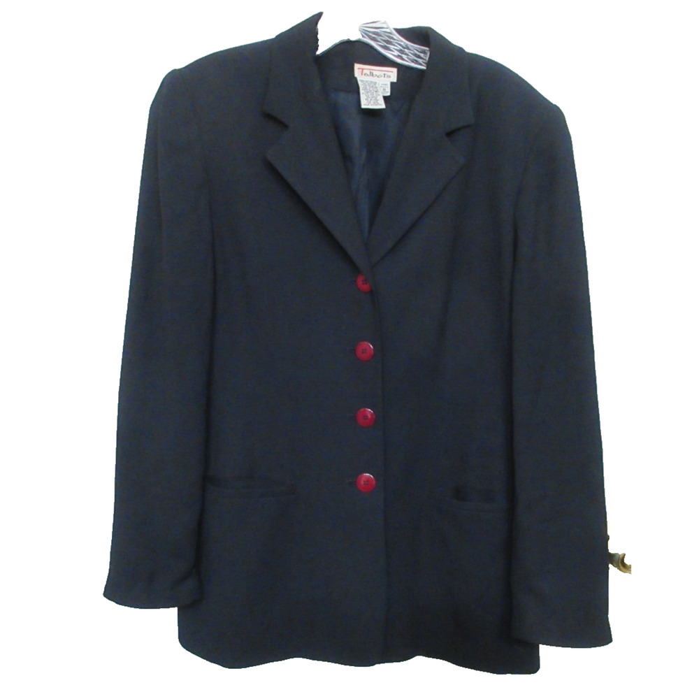 Talbots Navy Women's Jacket Blazer Size 8 Polyester Blend Business Pockets